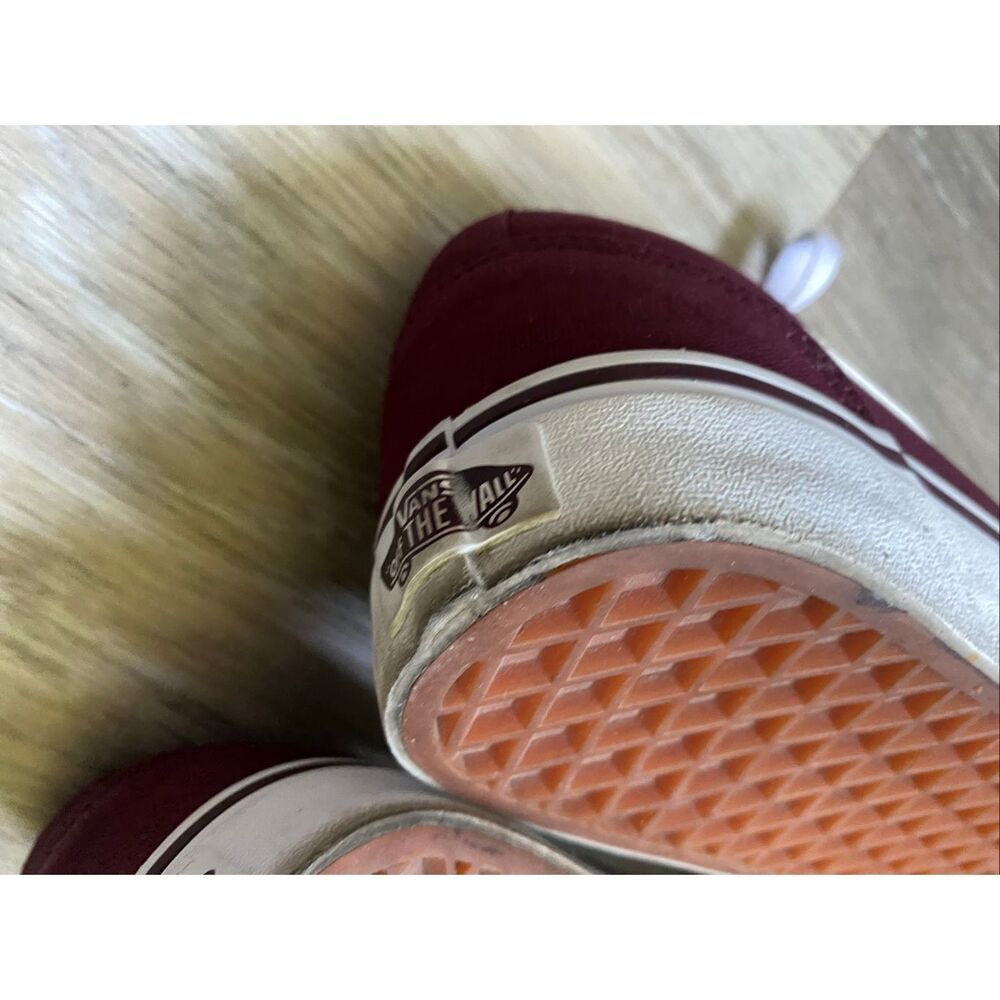 Vans Women's Sneakers 9.5 W Ward Canvas Lace Up Low Top Skateboarding Burgundy - Picture 6 of 9